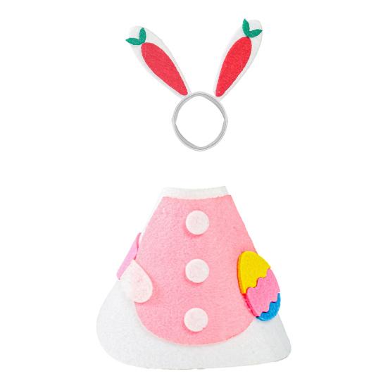 Mini Desk Goose Outfit 7 Inch Goose Statue Costume Felt Goose Clothes with Headpiece for Easter St. Patrick Day Table Key Holder Decor