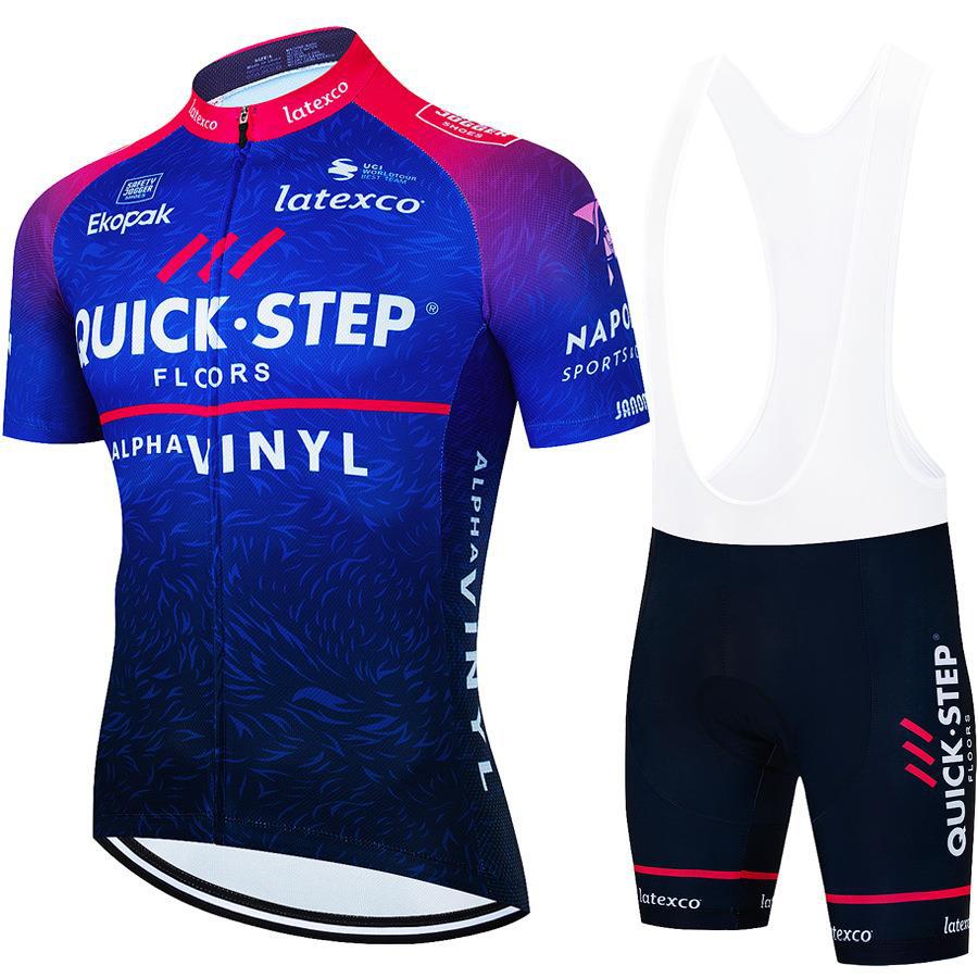 Summer New 2026 Summer Breathable Cycling Suit Set Quick Step Team Edition Cycling Suit Men's and Women's Short Sleeve Suit Strap Shorts Riding