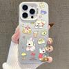Silver Cartoon White Dog Phone Case for iPhone 13/14Pro/15ProMax/16Pro/17