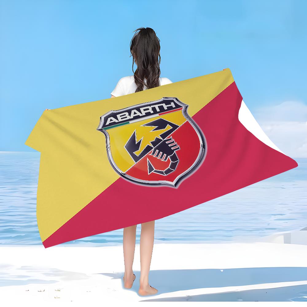 Abarth Auto Logo Strandtuch Cartoon Niedlich Sommer Kinder Großes Bade Pool Strandtuch Mikrofaser Saugfähig für Schwimmen Reisen
