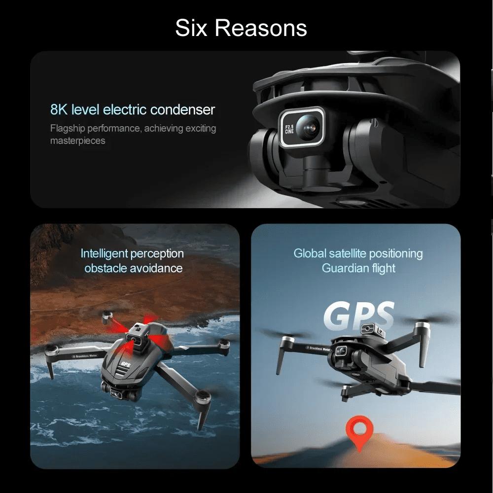 2026 Original V168 GPS Drone Professional 8K HD Aerial Photography Dual-Camera Omnidirectional Obstacle Avoidance Quadcopter toy