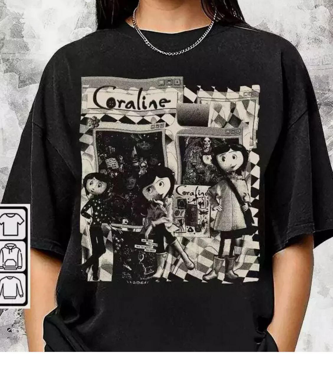 26 Horror Coraline Movie t-Shirt Halloween Coraline Unisex T-Shirt XXXL