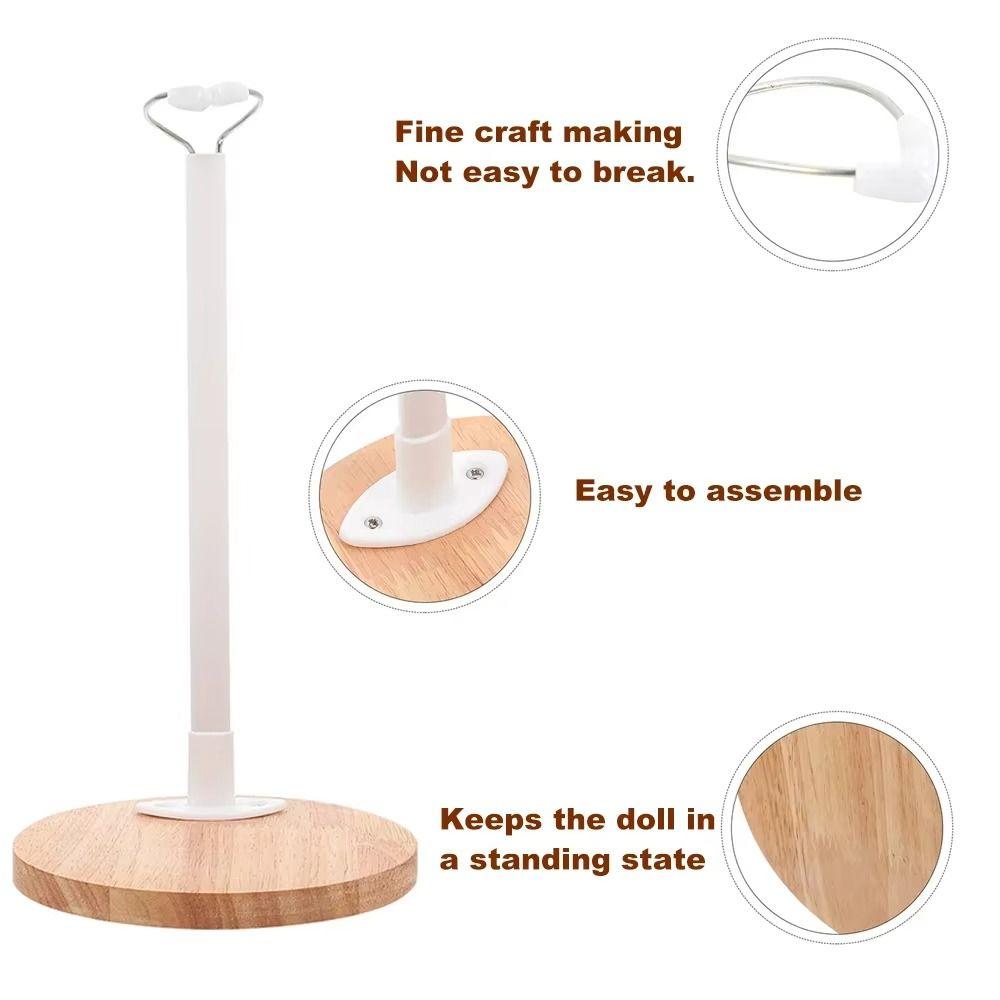 Wooden Base Doll Display Holder Figure Models Action Figure Stand Doll Stands  Home Decoration