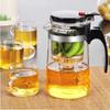 One Button Filter Convenient Teapot High Quality Heat Resistant Glass Teapots Indoor Office Puer Coffee Teaware with Strainer