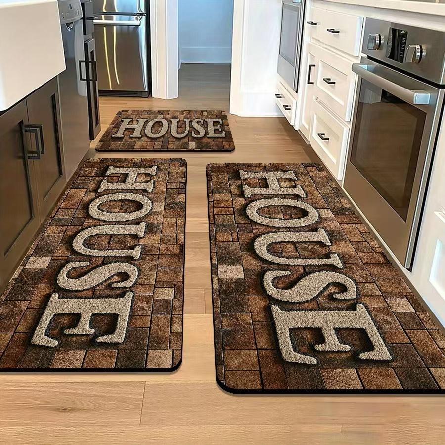 

Американский Ретро Кухонный Коврик для Пола Бытовой Нескользящий, Грязеотталкивающий и Износостойкий Хрустальный Бархатный Коврик для Ног Впитывает Воду и Масло, Легко Убирать 40 * 60Cm (crystal velvet)