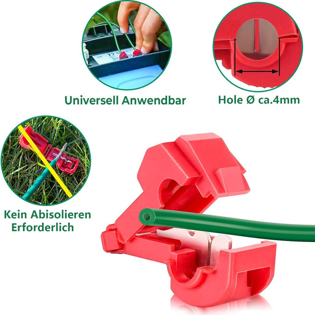 Durable T Type Connector Kit Lawn Mower Connector Easy Installation Wire Connection Set Plastic Material for Lawn Mower