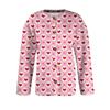 Women's Fashion Printed Valentine's Day Long Sleeved Knitted Cardigan Button Down Jacket