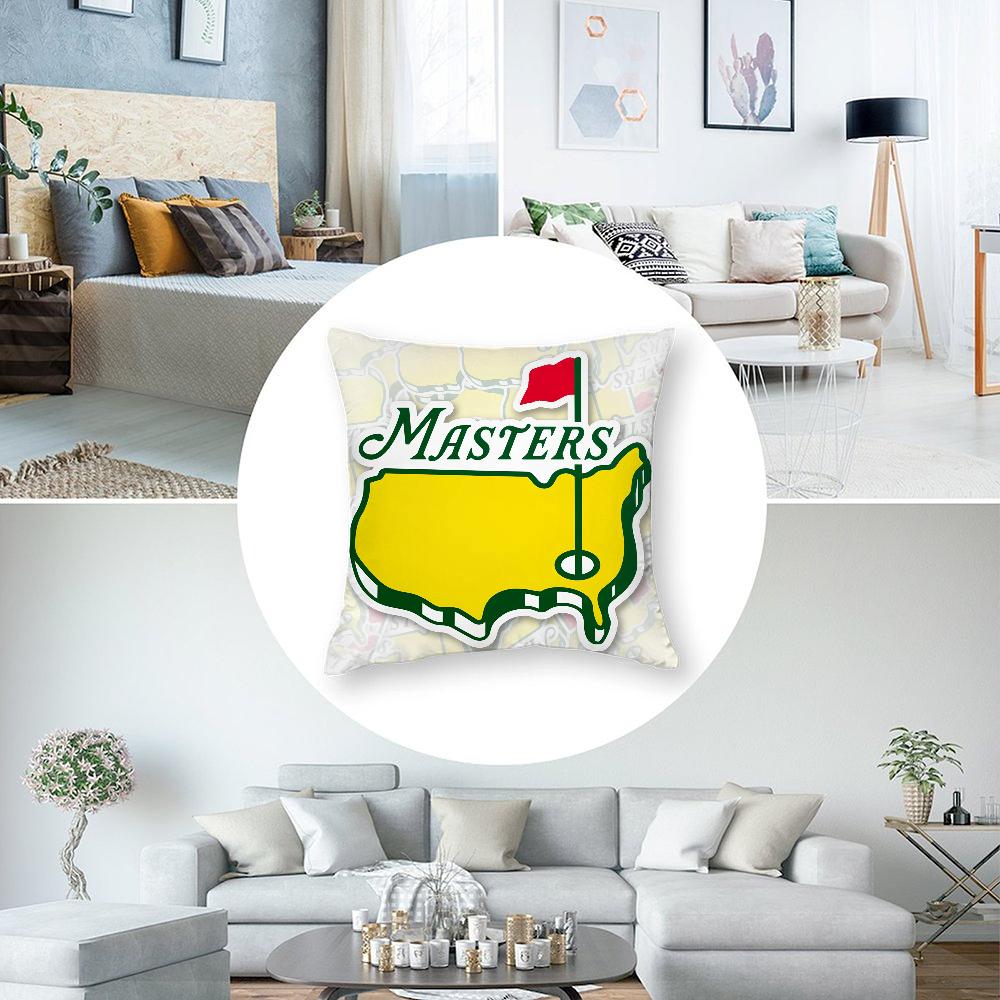 Masters Golf Printing Pillow Case Short Plush Pillow Covers Sofa Decorative Gift Home Double-sided Printing Cushion Cover