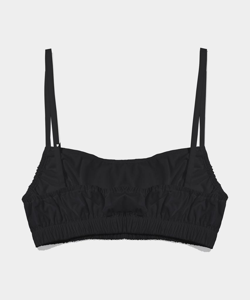 PLACE STUDIO Basic Heart Neck Shirred Elastic Cotton Slim Soft Sleeveless Bra Top _2 Colors