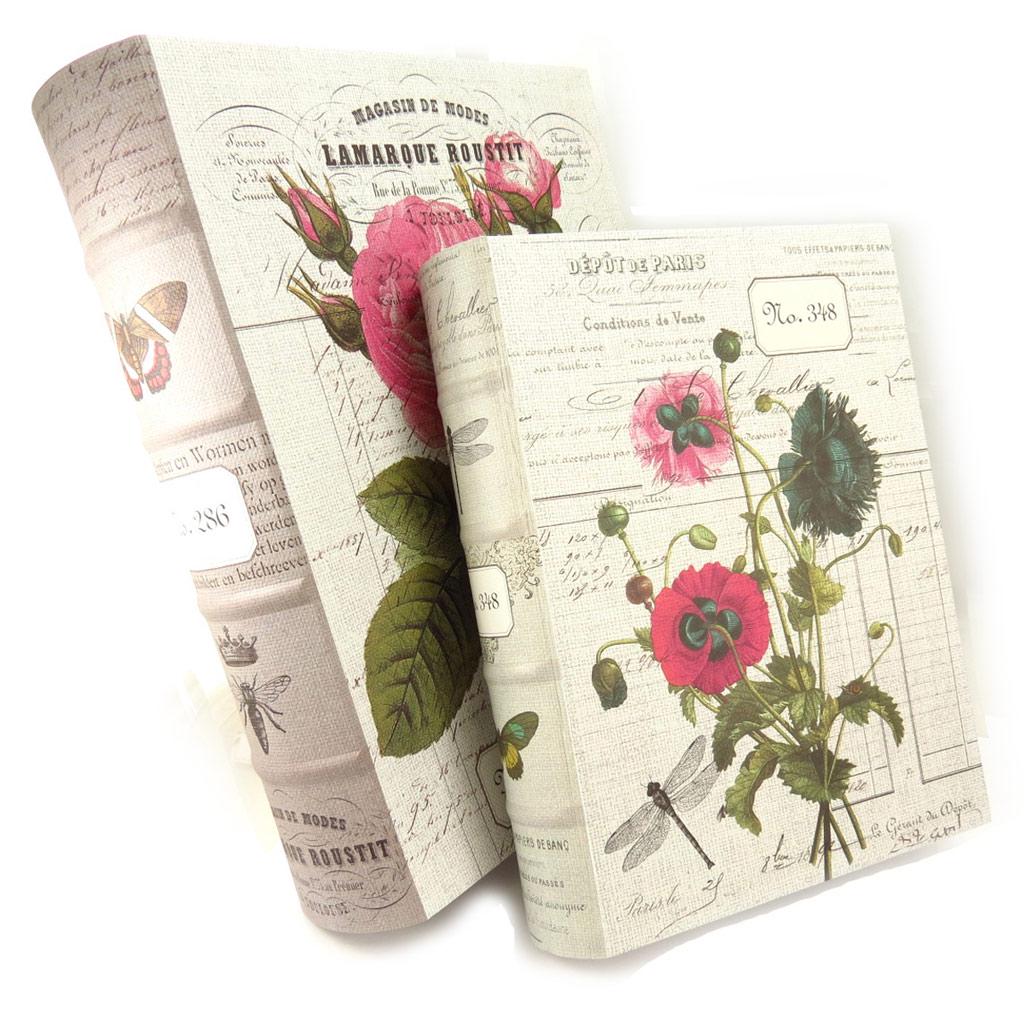 Les Trésors De Lily [K6170] - Trio úložných krabic 'Botanická zahrada' šedobéžové