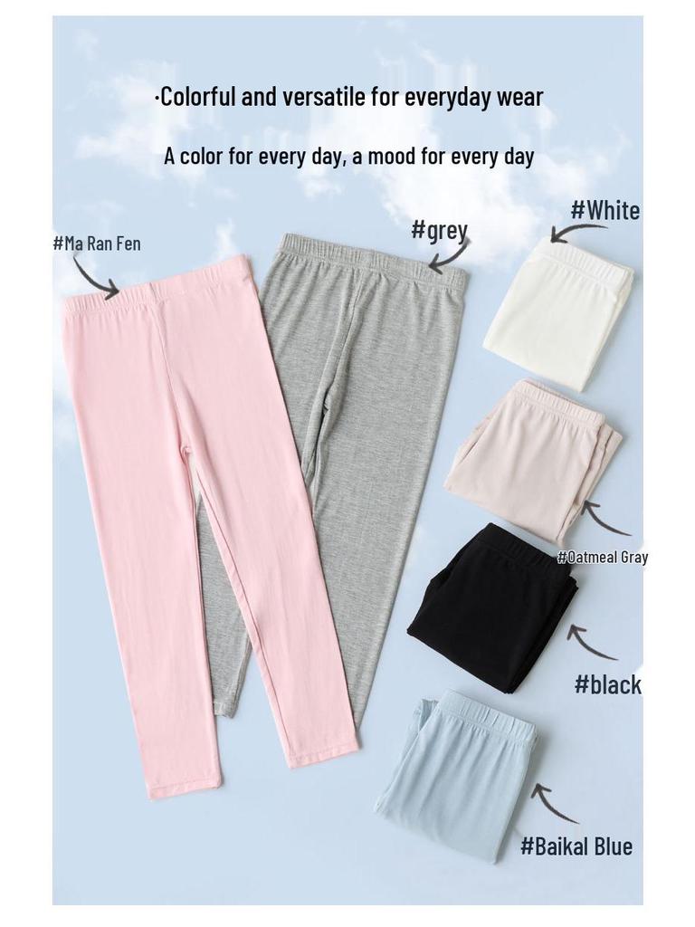 Girls' Slim Fit Modal Pants - Breathable, Casual, Versatile, Summer Wear for Small & Medium Girls
