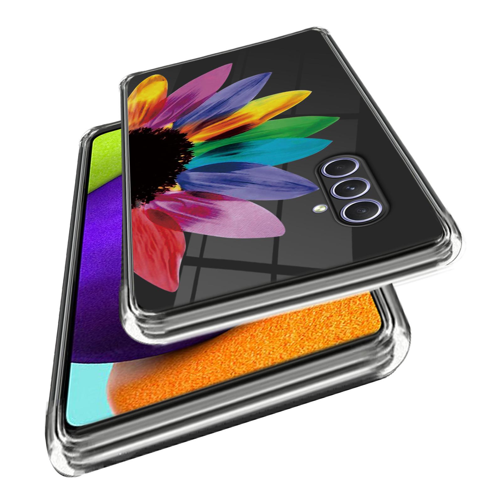 

For Samsung Galaxy A54 5G Phone Cover Pattern Printed IMD Soft TPU Case Colorful Flower