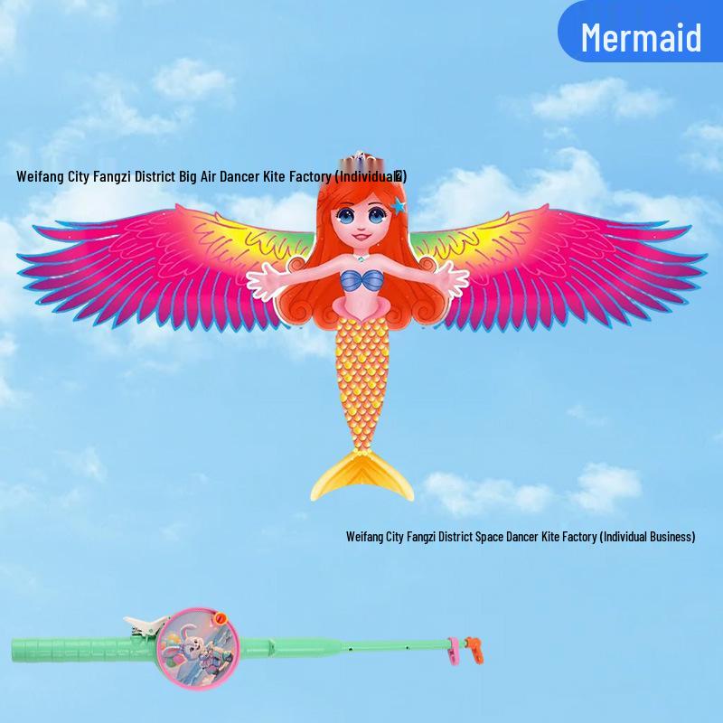 Weifang Dynamic Handheld Fishing Rod Kite - Fluttering Lightweight Mini Kite, Easy To Fly In Light Breeze