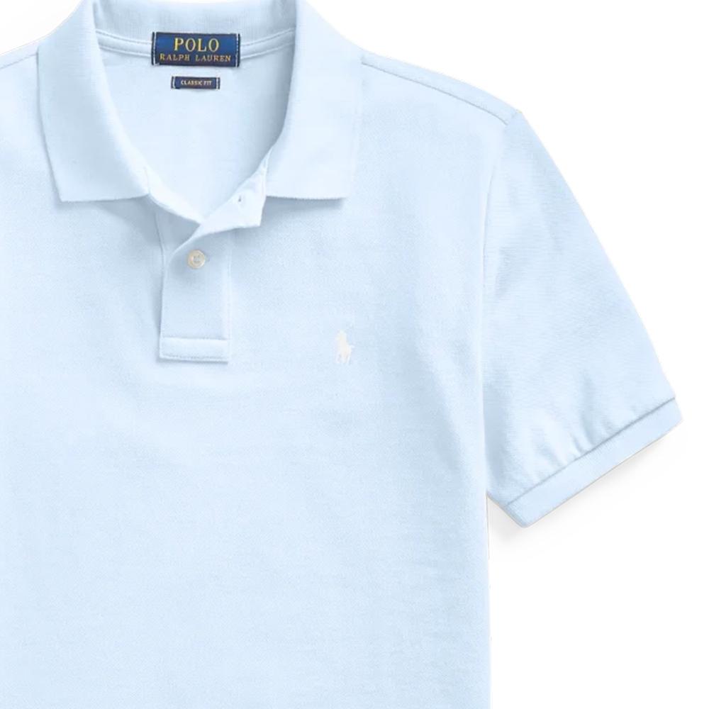 Polo Ralph Lauren Polo Shirt Ss24 Solid Color Small Pony Embroidery Straight Casual Short Sleeve Polo Kids Tops Work-Blue CWPOKNIYN820186-400