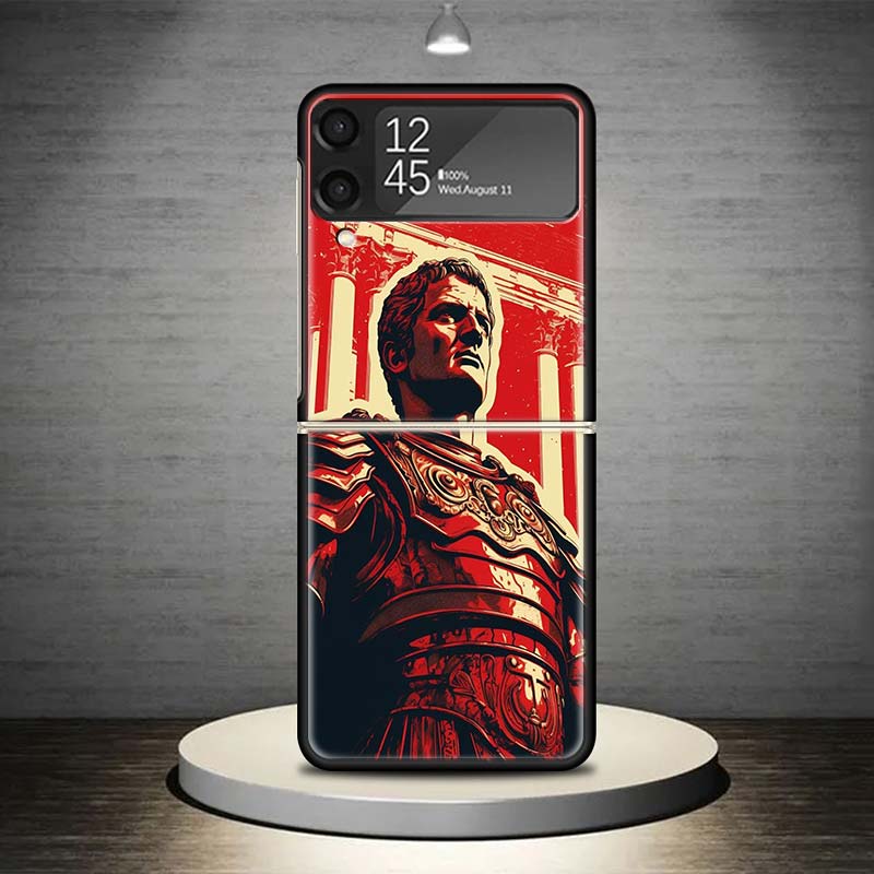 SPQR Roman Imperial Legionv Phone Case For Samsung Galaxy Z Flip 7 6 5 4 3 5G Shockproof Cover Z Flip7 Flip6 ZFlip5 Flip3 Flip4