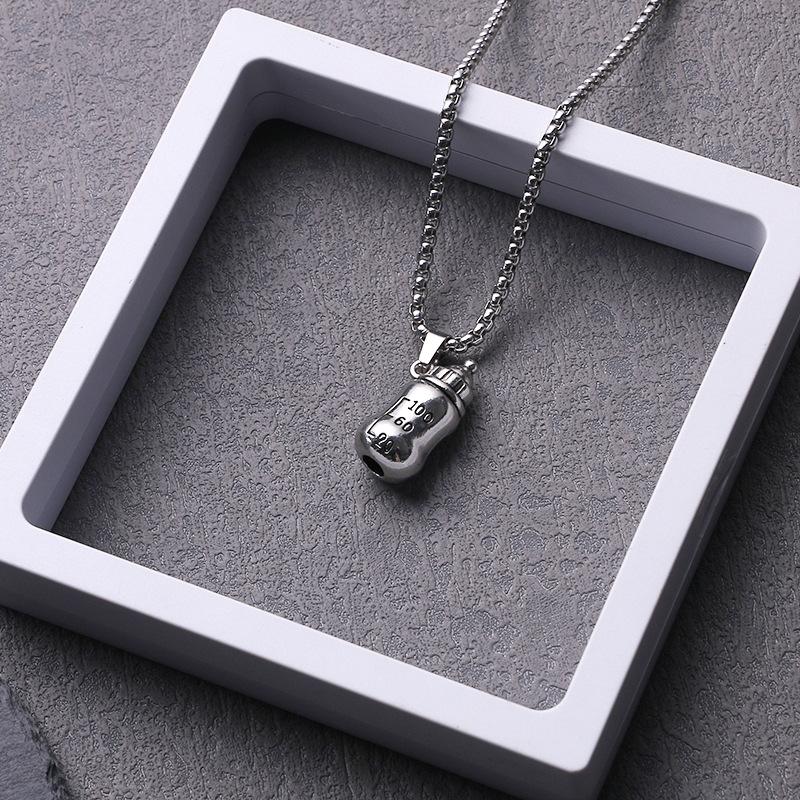 Super Cute Baby Bottle, Hip-hop, Street Niche, Children's Men's and Women's Trendy Accessories, Pendant Necklace