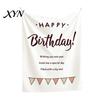 Nature Style Backdrop Baby Birthday Backdrop, Greenery Forest Banner for Boy Girl, Linen-like Polyester Fabric 100 Day Celebration Party Decorations,