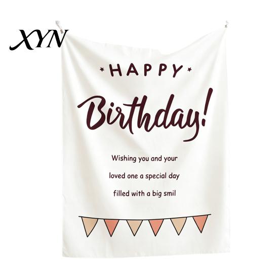 Nature Style Backdrop Baby Birthday Backdrop, Greenery Forest Banner for Boy Girl, Linen-like Polyester Fabric 100 Day Celebration Party Decorations,