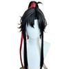 Wei Wuxian Cosplay Wig: Breathable Rose Net, Red Ribbon High Ponytail, Ancient Style