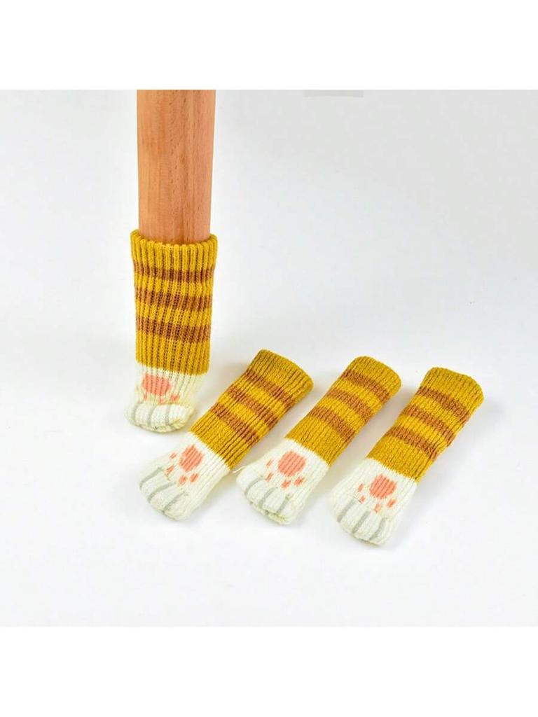 4-piece Set of Chair Leg Covers, Hardwood Floor Chair Leg Covers, Anti Cat Claw Chair Leg Covers, Floor Protection.