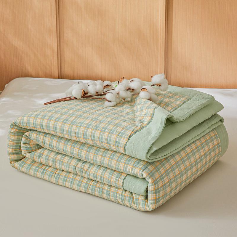 100% Cotton Summer Air Conditioning Quilt - Lightweight Quilt for Students and Children