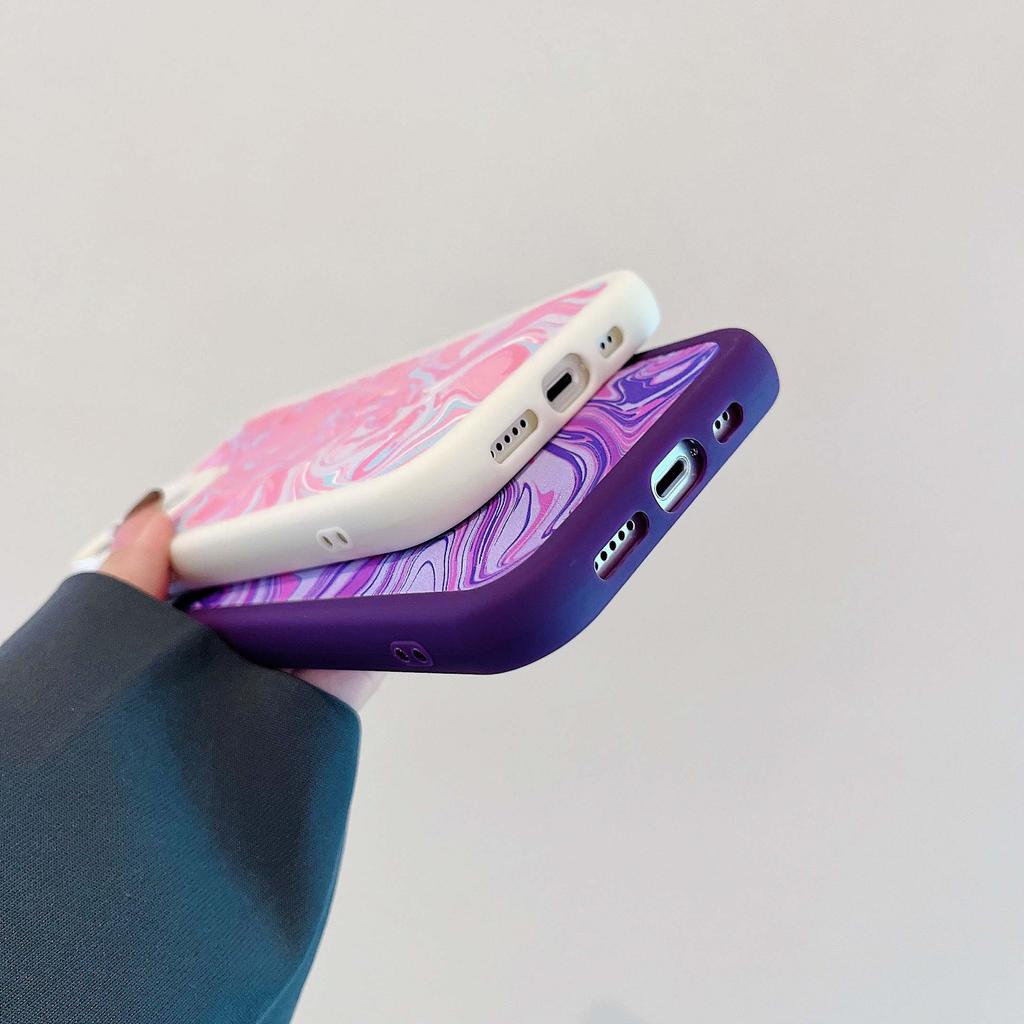 Custodia per telefono in pelle con pittura a inchiostro Ins per Iphone Xr Xsmax X 14 Pro Max Plus 11 12 13 Promax Cartoon Cover posteriore Fundas
