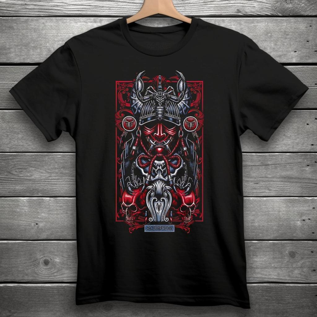 Scorpion Zodiac Sign Goth Skull Unisex Black T-Shirt S-3XL
