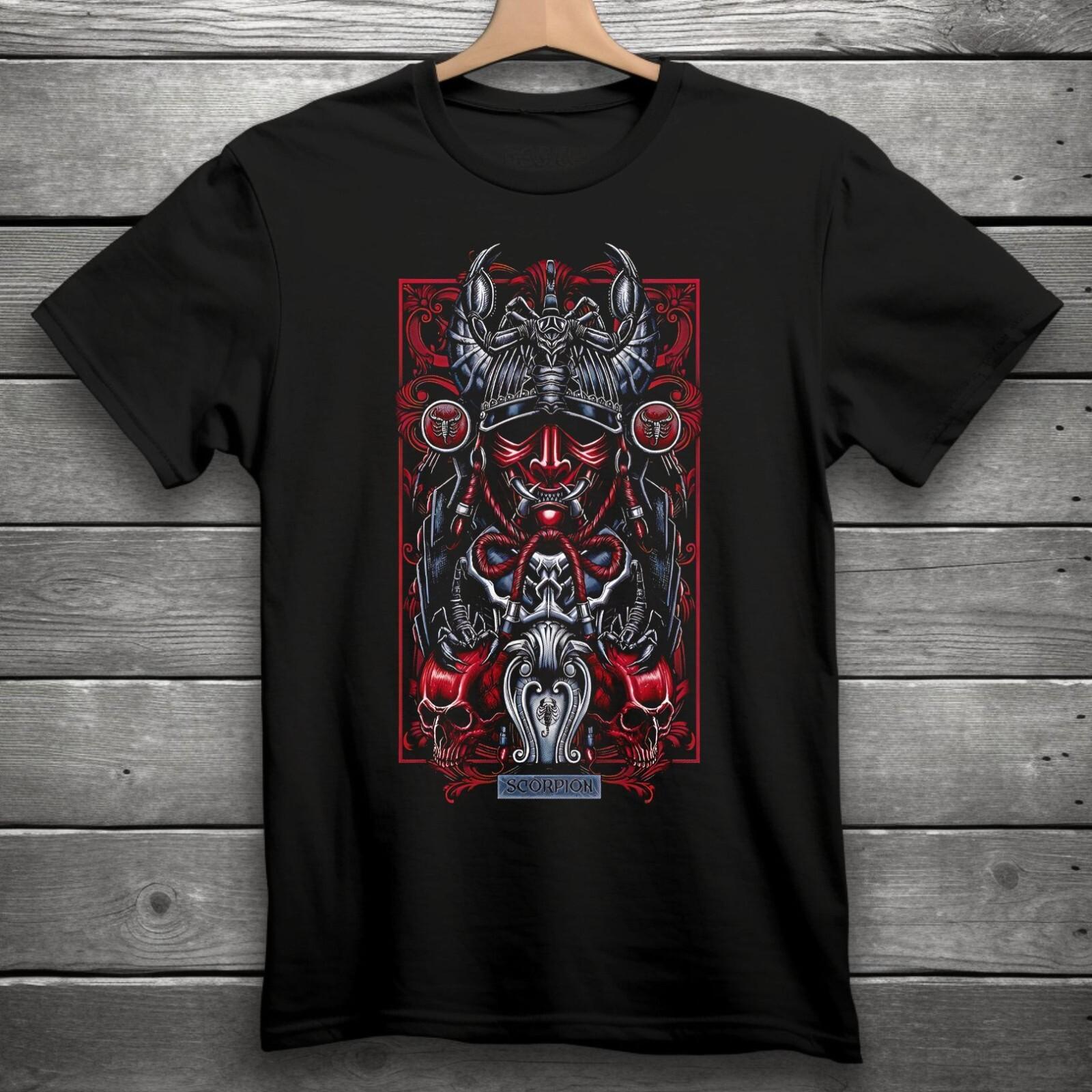 Scorpion Zodiac Sign Goth Skull Unisex Black T-Shirt S-3XL XXL