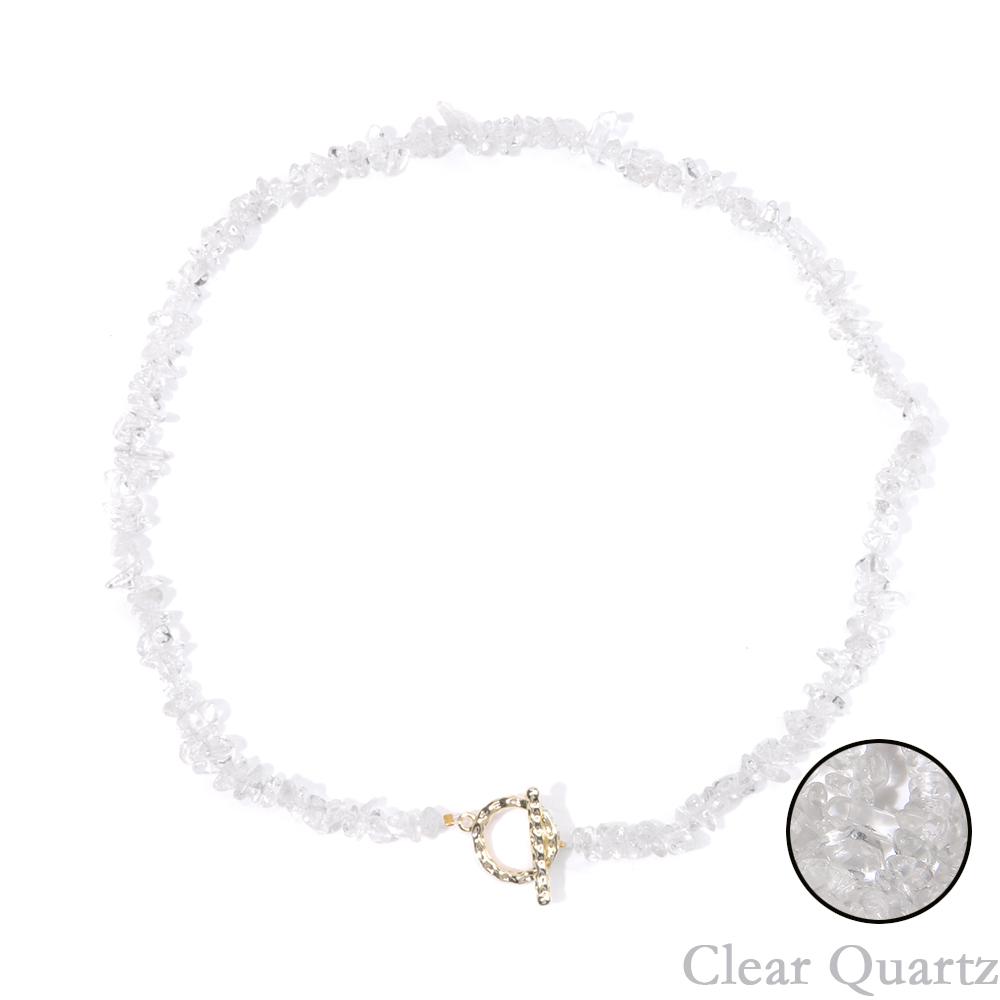 Healing Bohemian Gem Gravel Natural Semi-precious Stone Necklace Women's Fashion Necklace Jewelry Collares Para Mujer Female