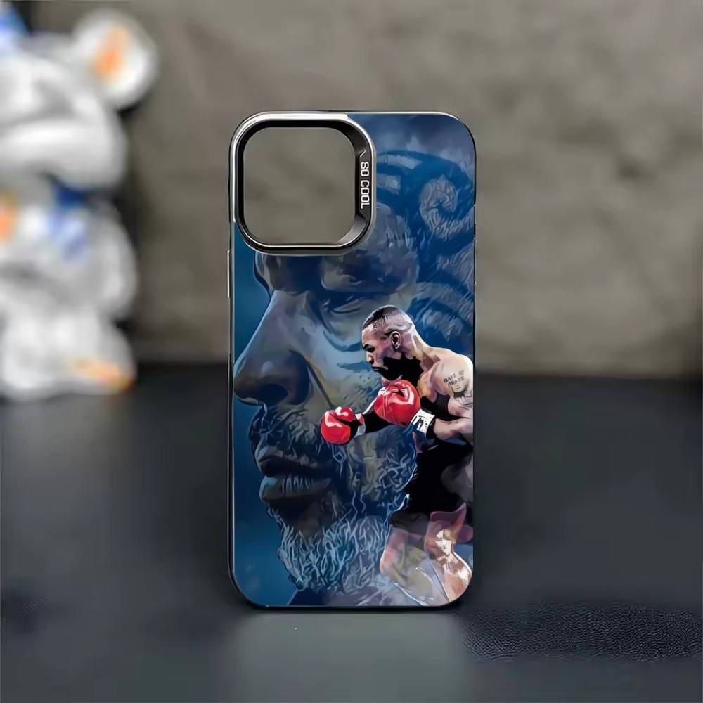 

The king of boxing Mike T-Tyson Phone Case For iPhone 17 16 15 14 13 12 11 Pro Max Plus Silver candy Matte Cover iPhone17
