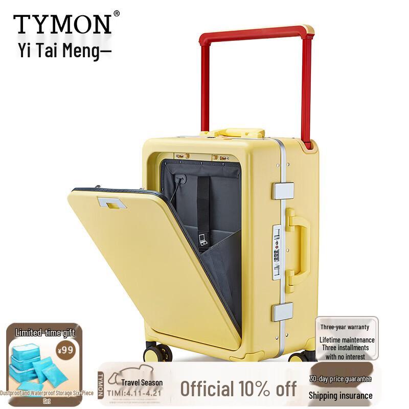 Tymon Front-Open Business Carry-On Luggage with USB Charging 20 Inches