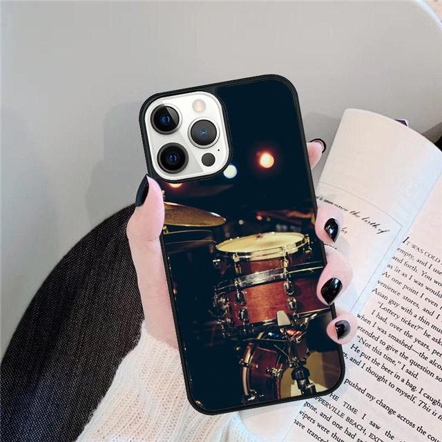 Musical Instrument Drum Coque Shell For iPhone 17 Air 15 16 14 13 12 Pro Max 11 Pro Max Plus Phone Case Cover