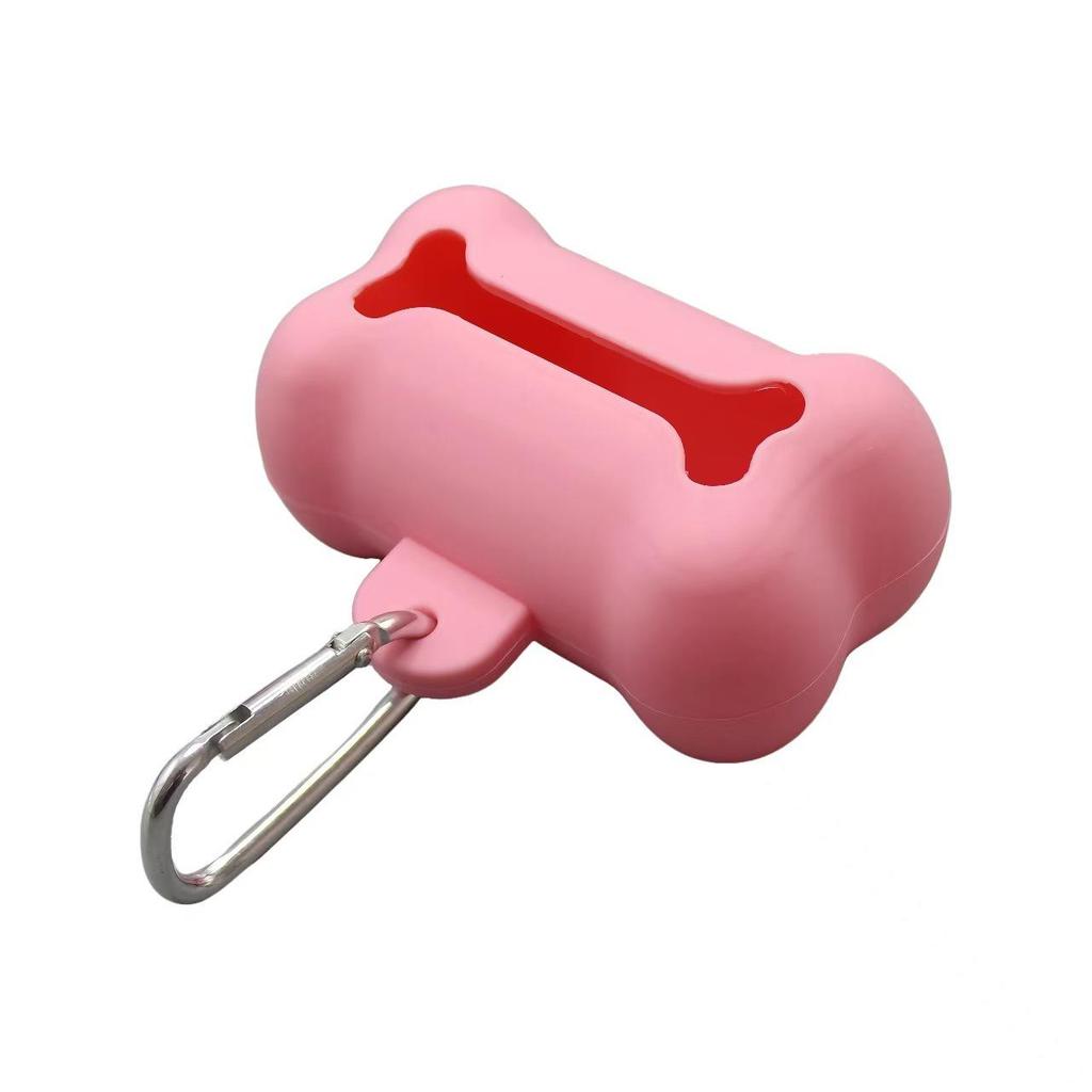 Silicone Bone-Shaped Pet Poop Scooper & Trash Bag Holder