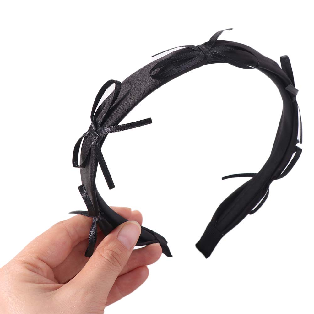Sweet Satin Bow Headband Elegant Women's Hairhoop Ins French Style Hairband  Ladies