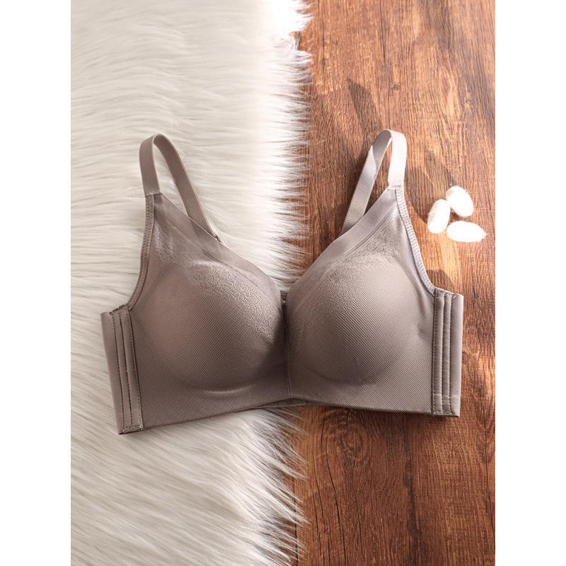 100% Mulberry Silk Seamless Bra: Small Bust Enhancing, Adjustable, Side Support, No Wire