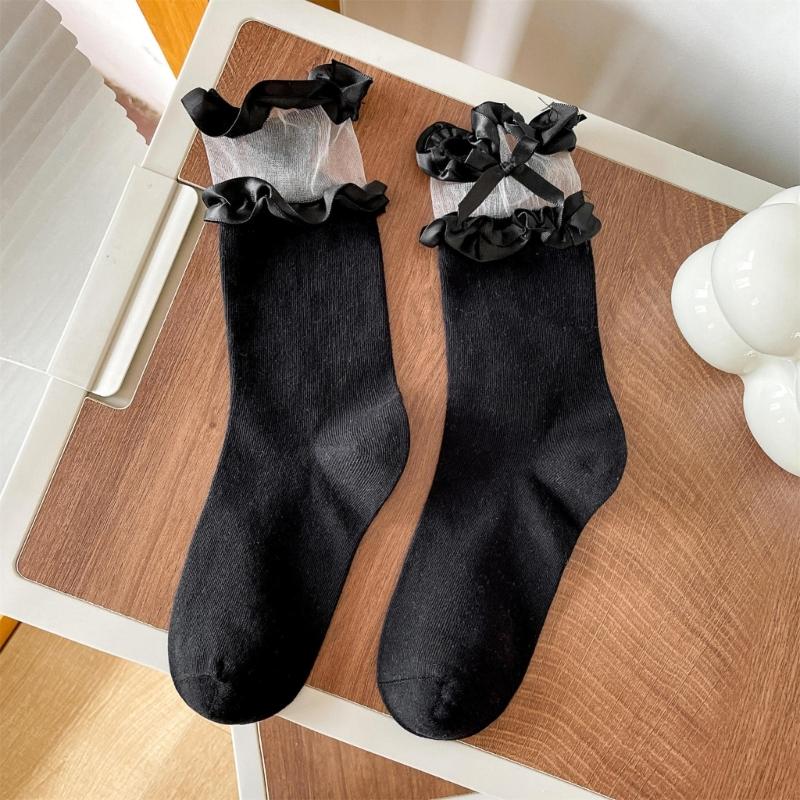 1 Pair Lace Ruffle Style Socks Cute Socks Girls Breathable Cotton Cute Lolitas Socks Sexy Womens Summer Short Thin Socks
