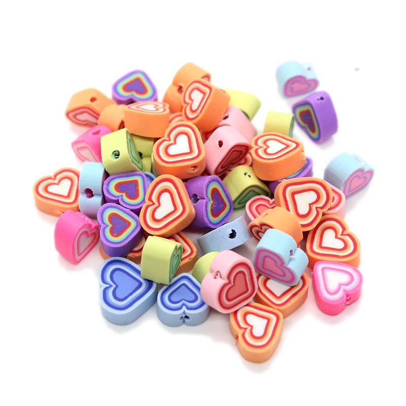 Soft Pottery Pieces Beaded Diy Mobile Phone Chain Accessories Loose Beads Smiley Face Letters Animal Fruit Mixed Soft Pottery