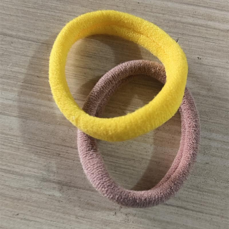 Women's Hair Tie with Headband Rubber Band Hair Accessories Solid Color Multi-color High Elasticity Fashionable Headband