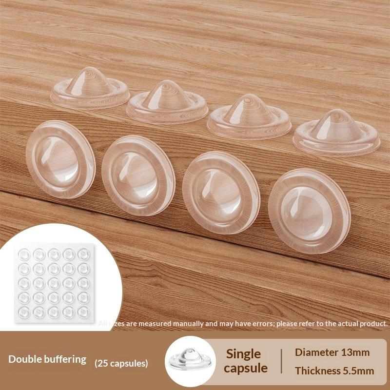 50Pcs Silicone Door Stopper Handle Bumpers Stickers Adhesive Anti-Collision Furniture Refrigerator Door Cabinet Protective Pads