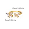 Dainty Zircon Butterfly Open Ring For Women Party Elegant Gold Color Multiple Butterflies Animal Anillos Stainless Steel Jewelry