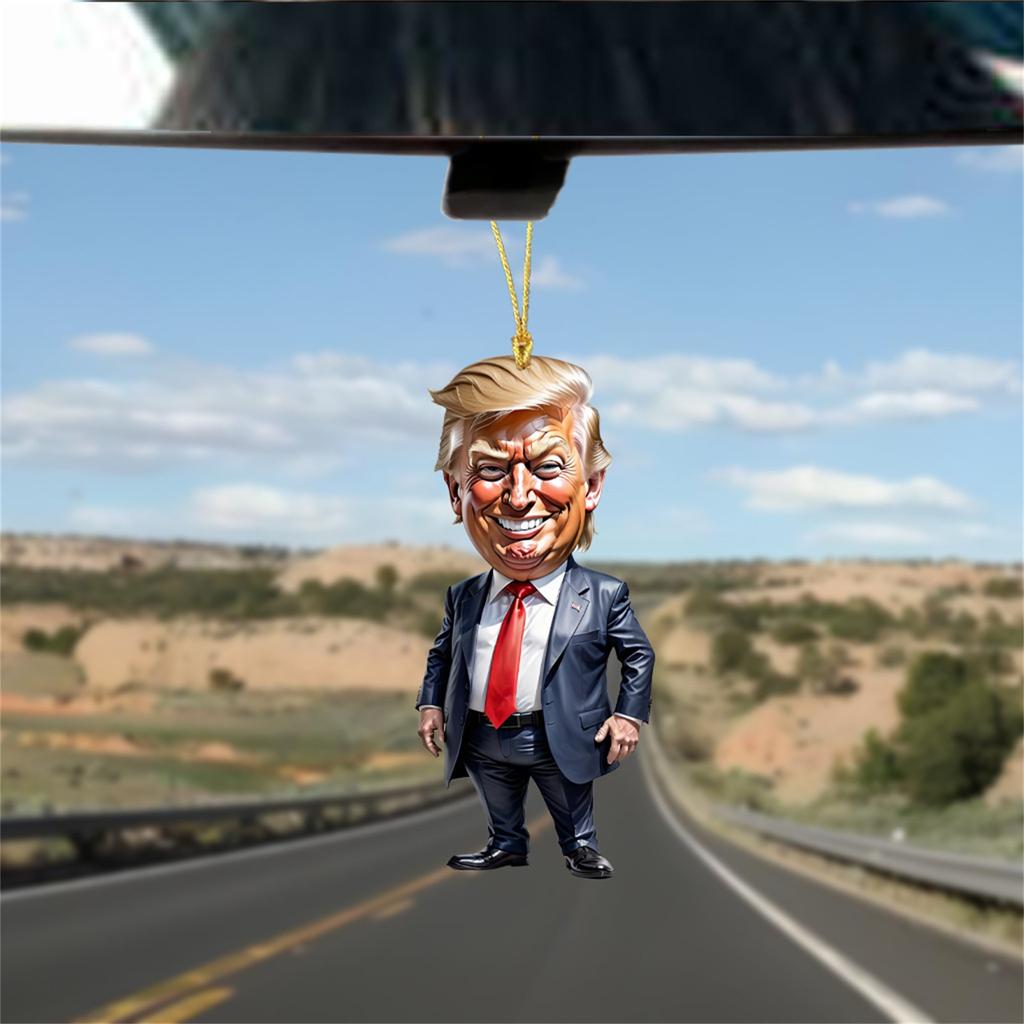 2D Acrylic Flat Car Interior Rearview Mirror Decoration Home Pendant