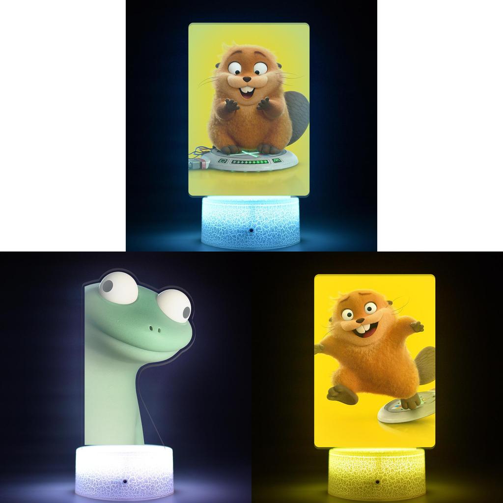 Hoppers River Beaver Transformation Plan Night Light With Remote Control For Kids Room Decor