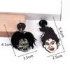 Scary Witch Lady Acrylic Halloween Earrings for Women Creative Funny Cartoon Wear Hat Skull Dangle Earring Gothic Jewelry Gifts