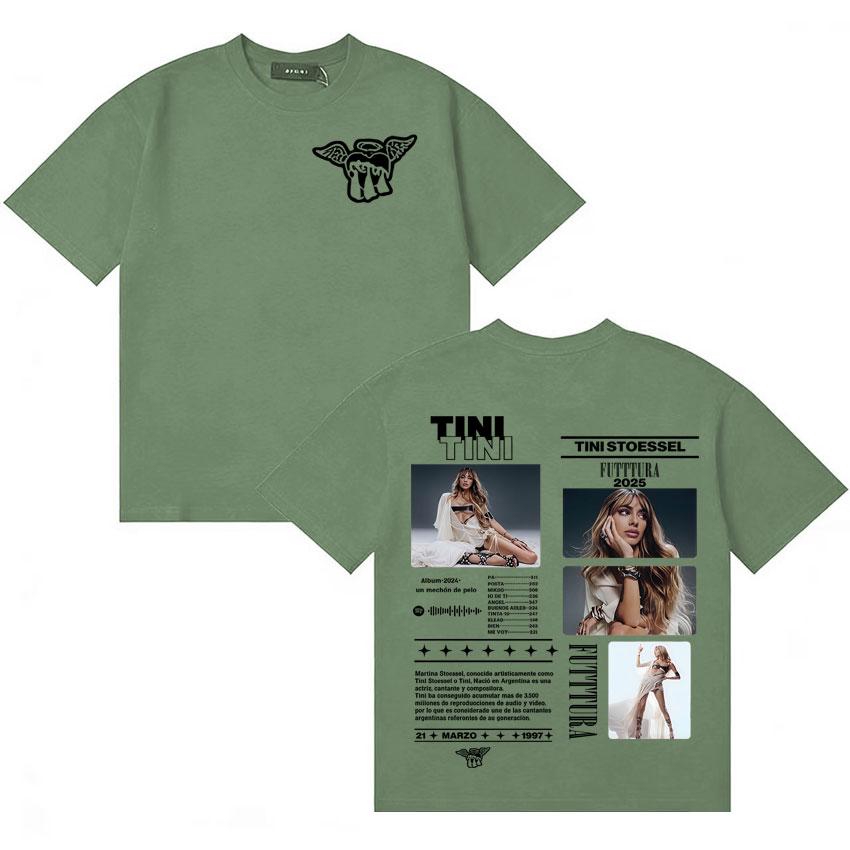 Singer TINI STOESSEL Futtura Harajuku Merch Tee Shirts Unisexs Women Short Sleeve Tshirts Fashion Streetwear ONeck Cotton Tshirt