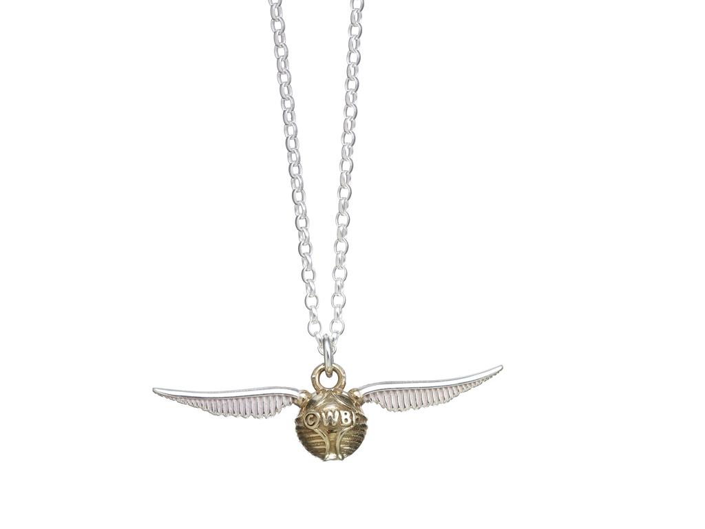 Harry Potter sterling silver Golden snitch charm Necklace