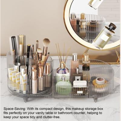 Cosmetic Organizer Desktop Rotating Makeup Brush Storage Tube Home Dresser Jewelry Lipstick