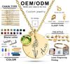 Fashion Vacuum Gold Plated Stainless Steel Oval Link Chain  Paper Clip Flat O Shape Accessories for DIY Necklace Bracelet Making
