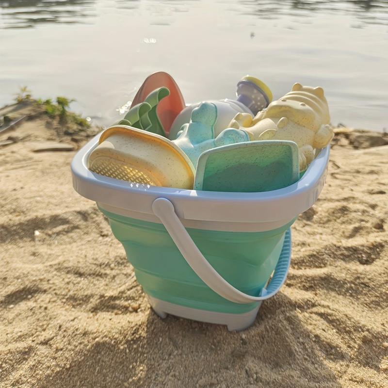 11pcs Beach Sand Toy Set With Big Mesh Bag & Sand Mold and Shovels Set Youngsters Splash Toys Outdoor Pool Play Holiday Gift