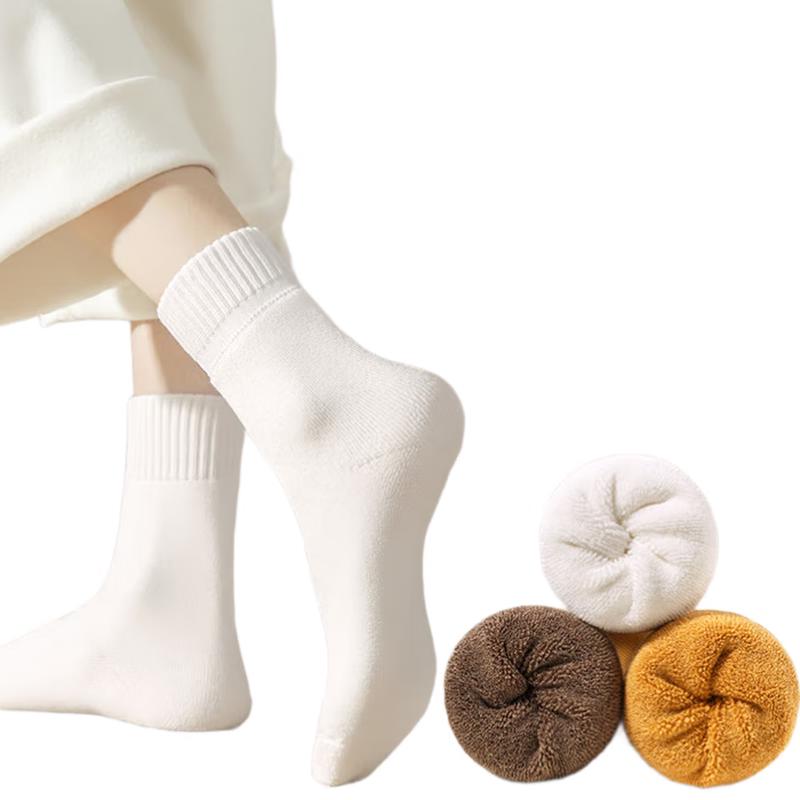 BADIGAO Unisex Disposable Fleece-Lined Socks