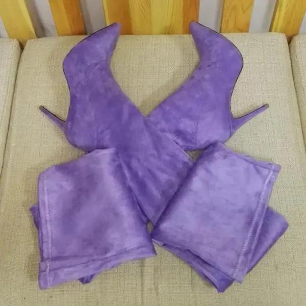 Cizme Sexy Cizme-Femei Pantofi Femei 2025 Dama Cu Toc Înalt Ascuțit Peste Genunchi Cauciuc Solid Vârf Ascuțit Roma Slip-On Cu Șireturi Fl